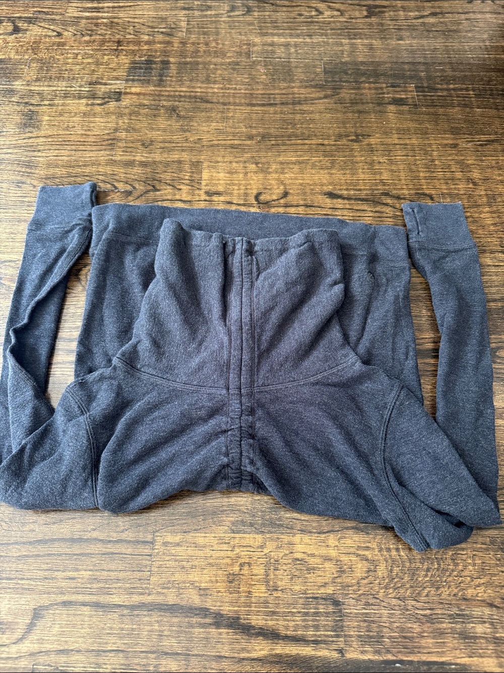 Lulu Lemon Charcoal Gray Hoodie-Style sweater
